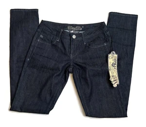 Miss Me Nicole 5 Pocket 26 x 31 Low Rise Skinny Jeans 5 Pocket Dark Blue New - Picture 1 of 9