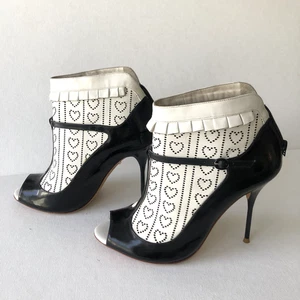 Sophia Webster schwarz-weiße Damen Leder Heels Gr. 40 - Bild 1 von 5
