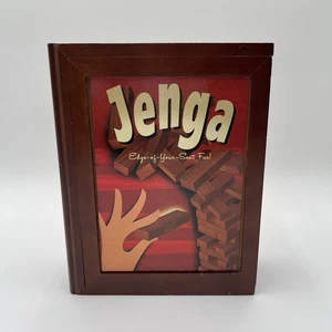 Jenga Vintage Game Collection Wooden Bookshelf Edition Parker Brothers Complete - Picture 1 of 8