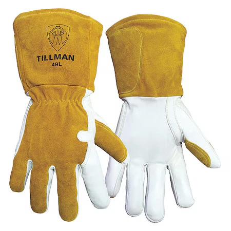 Tillman 49M 49 Gloves, Gauntlet Cuff, Keystone Thumb, Premium Goatskin, M, 1 Pr - Image 1 of 1