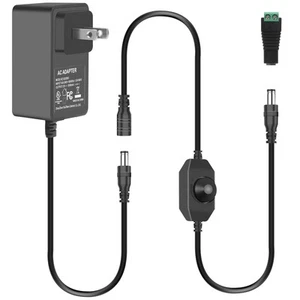 12V 3A Power Adapter, 36W AC 100-240V to DC Transformer Converter With Dimmer... - Picture 1 of 6