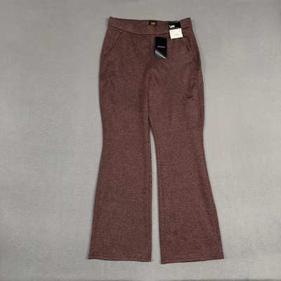 Pantalones Lee Para Mujer S Púrpura Terciopelo Remolacha Corte Bota Cómodo Cintura Pull On Nuevos con Etiquetas Foto 1 de 4