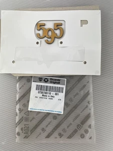 FIAT 595 ABARTH GOLD SCORPIONEORO BADGE EMBLEM LOGO LETTERING NEW GENUINE - Picture 1 of 3