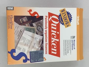 Vintage Intuit Quicken Version 1.0 Software for IBM, Windows 3.0 Compatible - Imagen 1 de 4