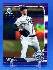 2019 Bowman Chrome Purple Refractor /250 Blake Snell #15 Tampa Bay Rays - Bild 1 von 3
