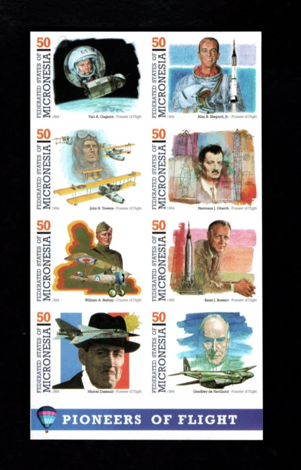 Micronesia sc#200 (1994) Bloque de 8 IMPERF MNH Foto 1 de 1