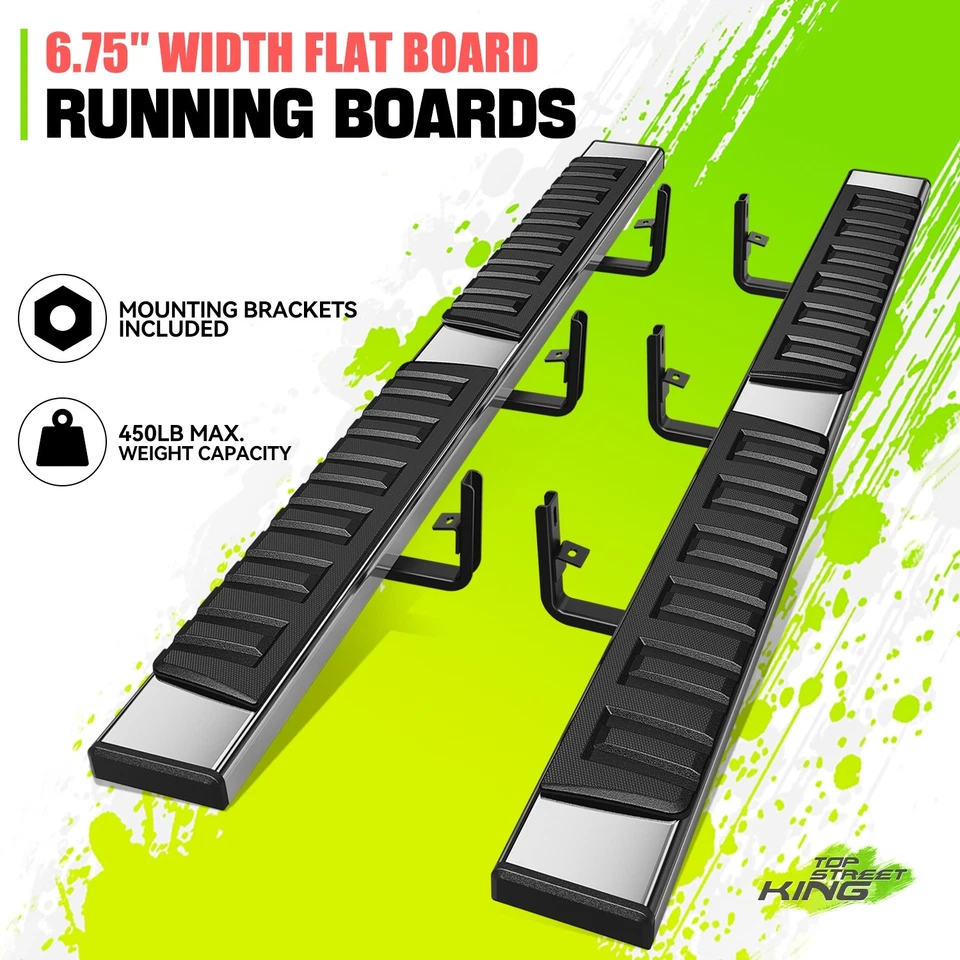 Tablas de correr con barra Nerf de paso plano de 6,75" para cabina extendida Colorado Canyon 15-24 Foto 1 de 4