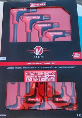 CRAFTSMAN V-SERIES Hex Key Allen Set, SAE, 9 Piece (CMHT26162V) - Image 1 of 3