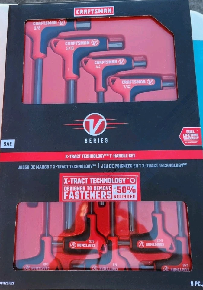CRAFTSMAN V-SERIES Hex Key Allen Set, SAE, 9 Piece (CMHT26162V) - Image 1 of 3