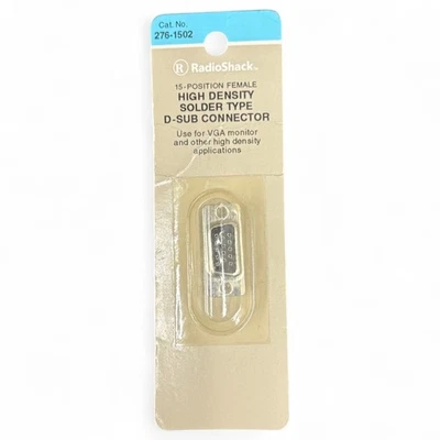 Radioshack 15 Position·Female D-Sub Connector High Density No. 276-1502 - NEW - Image 1 of 2