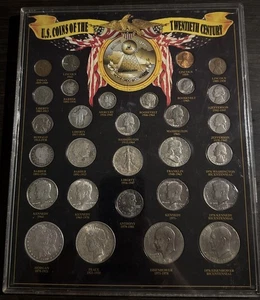 U.S. Coins of The 20th Century Framed Piece Silver & Clad (29 Coin Set) - Picture 1 of 14