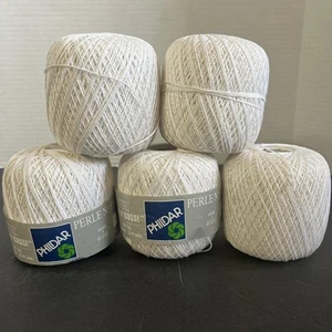 PHIlDAR PERLE “Fil D’ ECOSSE” 50g Each White Cotton New And Used - Picture 1 of 6