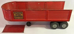 Vintage Structo Steel Company 16" Pressstahlanhänger, rot - Bild 1 von 10