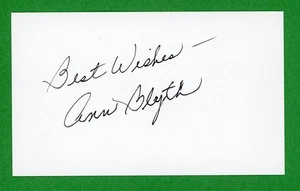 Ann Blyth Actress Mr. Peabody and the Mermaid Signed 3x5 Index Card E28178 - Picture 1 of 1