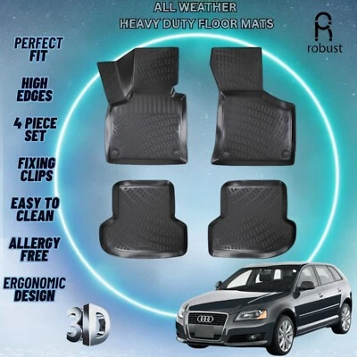 Tapetes personalizados para Audi A3 2004-2012 TPE goma revestimientos de protección contra todo tipo de clima Foto 1 de 4