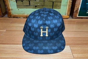 HUF x Wu-Tang Clan Limited Hat Baseball Cap Tweed Gold 'H' Adjustable Black - Picture 1 of 6