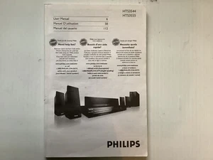 Phillips HTS3544 or HTS3555 Surround Sound System Owner’s Manual - Picture 1 of 1
