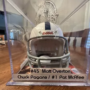 Pat McAfee Chuck Pagano Matt Overton Signed Colts Mini Helmet Photo Proof - Picture 1 of 13