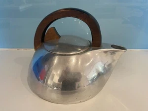 Vintage Picquot Ware Wasserkocher Herd Aga selten Gussware Mid Century Holzgriffe - Bild 1 von 3