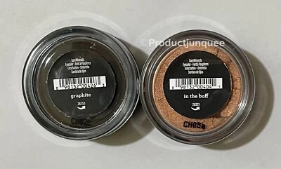 bareMinerals Eyeshadow Lot of 2 ~ Graphite & In The Buff ~ Full Size & Sealed! - Image 1 of 4