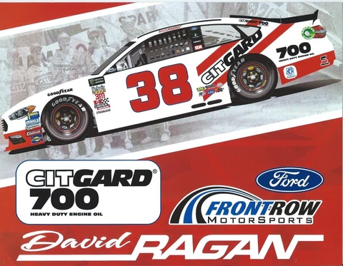 2018 DAVID RAGAN "DARLINGTON THROWBACK CITGUARD" #38 NASCAR MONSTER POSTCARD Cover