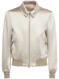 TOM FORD $6490 Champagne Silk/Satin Reversible Jacket New & Authentic - Picture 1 of 3