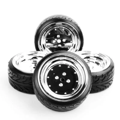 12mm Hex 6mm Offset 4PCS Wheels 1/10 Drift RC Car On-Road Tires&Rims For HPI HSP - Image 1 of 4