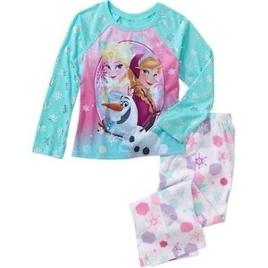 Disney Frozen Girl Elsa, Anna, and Olaf Long Sleeve Pajama Set (Large(10/12)) - Picture 1 of 1