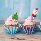 Kuchen-Cupcake-Topper Schneeflocken & Hirschbaum - 8er-Set Weihnachts-Deko