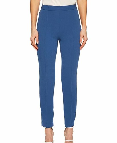 $495 Boutique Moschino pantaloni eleganti donna blu slim fit vita alta cropped taglia 10