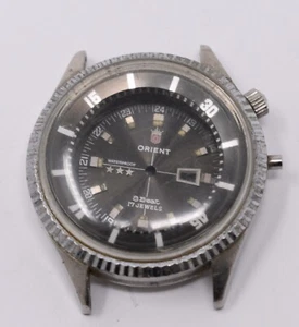 Vintage Orient 8 Beat Diver Edelstahlgehäuse & schwarzes Zifferblatt 0-413-70300 - Bild 1 von 6