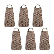Woven Willow Wall Basket (Set of 6)