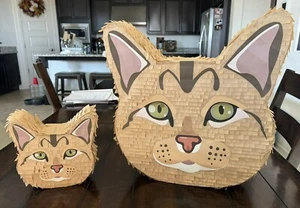 Tabby Kitty Cat | Small And Regular Size Piñatas | Birthday Party Pinatas - Picture 1 of 6