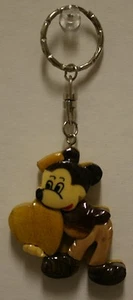 INTARSIEN MASSIVHOLZ SCHLÜSSELANHÄNGER SCHLÜSSELRING TIER MAUS MEHRFARBIG NIEDLICH GESCHENK NEU - Bild 1 von 3