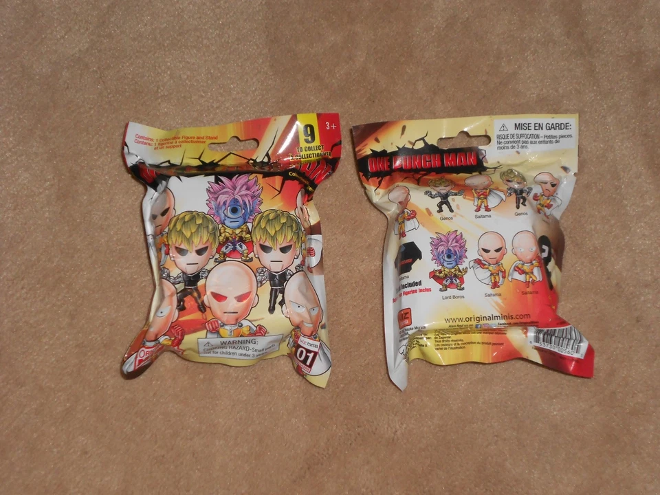 NEW, 2 BLIND BAGS OF ORIGINAL MINIS ONE PUNCH MAN - Image 1 of 1