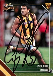 Signed 2011 Hawthorn Hawks AFL Select Champions Card - Cyril Rioli - Picture 1 of 3