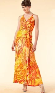 STRANDKLEID COCKTAILKLEID SOMMERKLEID MAXIKLEID ABIKLEID ORANGE Gr.40 NEU €99 - Bild 1 von 2