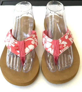 Panama Jack Pink Flip Flops Size 8/9 Tropical Floral Women's Sandals Shoes - Picture 1 of 10