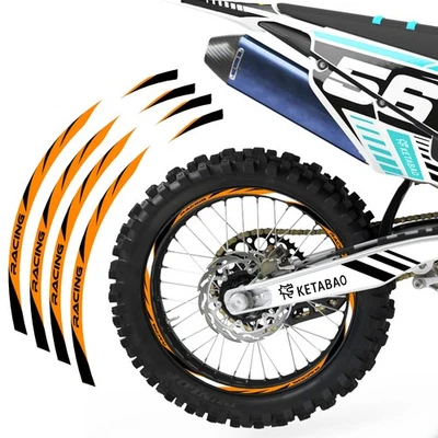 21" 18" A01B Stripe Dirt Bike Wheel Stickers For TM Racing 450EN (EN450F) 07-21 Foto 1 de 4