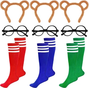 Chipmunk Kostüm Set 9 Teile Ohren Stirnband Brille Socken Halloween Cosplay - Bild 1 von 12