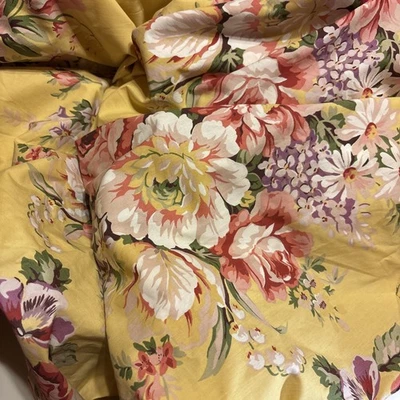 VINTAGE RALPH LAUREN SOPHIE BROOKE  FLORAL QUEEN FITTED SHEET - Image 1 of 4