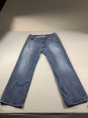 Pantalones de mezclilla sueltos RRL Ralph Lauren Thompson para hombre 36x30 azul calce recto Foto 1 de 4