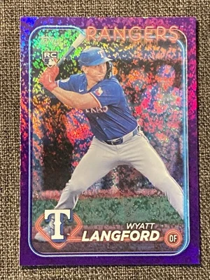 2024 Topps Update Series - Wyatt Langford #US151 Purple Holo Foilboard /799 (RC) - Image 1 of 4