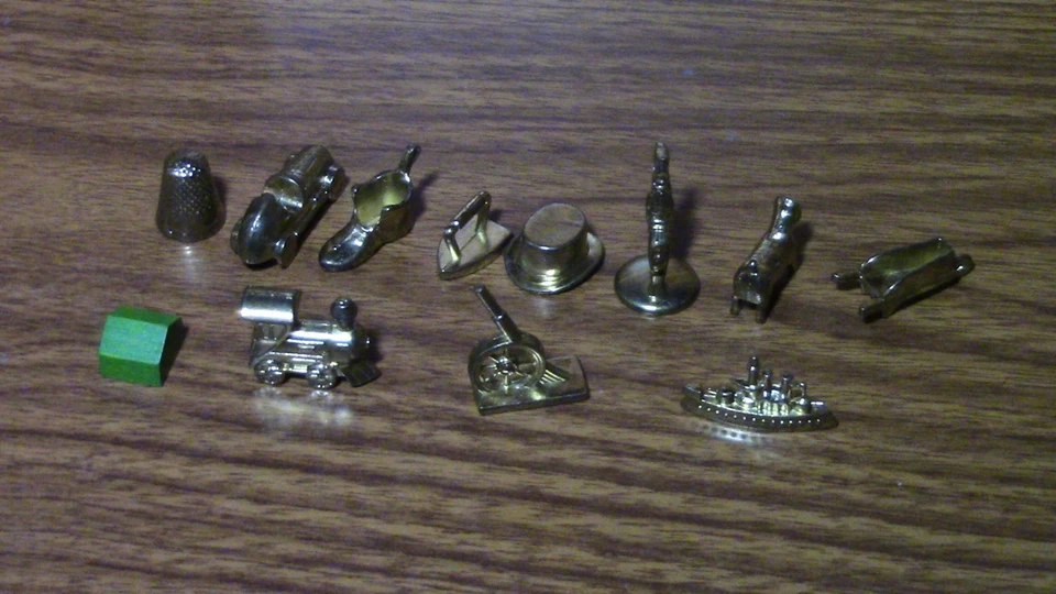 Fichas Monopoly de lujo (color dorado) barco cañón tren Foto 1 de 1