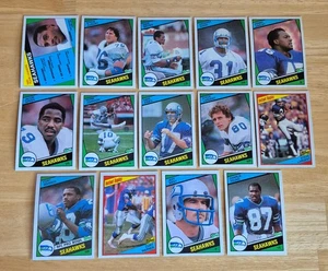 1984 84Topps Football Seattle Seahawks Krieg Largent Warner RC 14 card Team Set - Picture 1 of 4