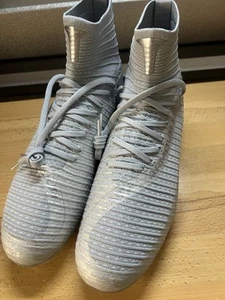 Under Armour Mens Highlight 2 Mc Knit Football Cleats Metallic Silver Size 10 - Picture 1 of 6
