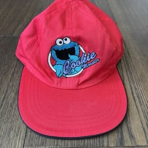 Vintage 90s Y2K Kids Elmo Cookie Monster Sesame Street Reversible Hat O/S - Picture 1 of 7