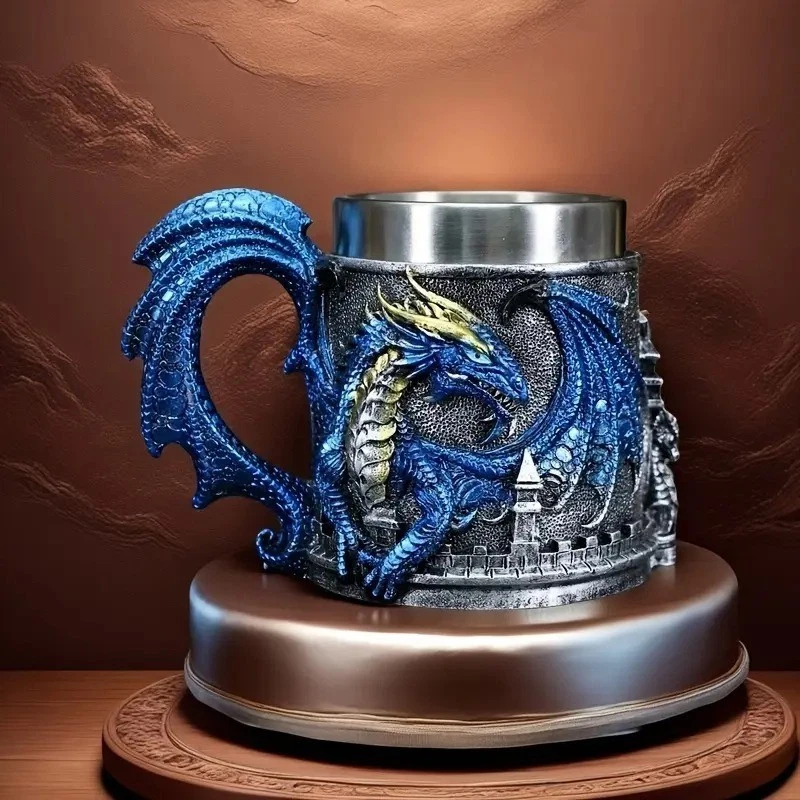 15.22oz Dragon Stainless Steel Inner Lining 3D Resin Mug - Image 1 of 1