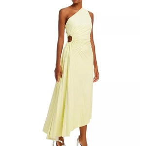 A.L.C. Delfina One Shoulder Maxi Dress Asymmetrical Cut Out Designer Womens 2 - Picture 1 of 12