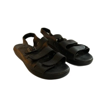 Propet Air Cell Cushion Leather Womens Open-toe Sandals Black Size 12 N (AA)  - Image 1 of 4